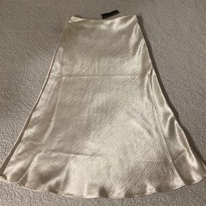 Banana Republic satin midi skirt